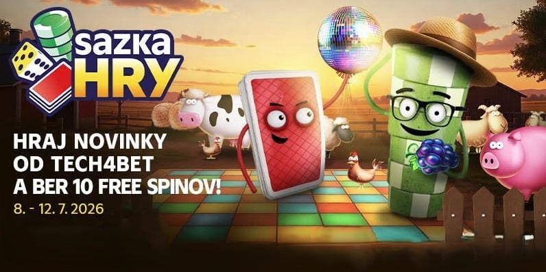 10 free spinov v Sazka Hry