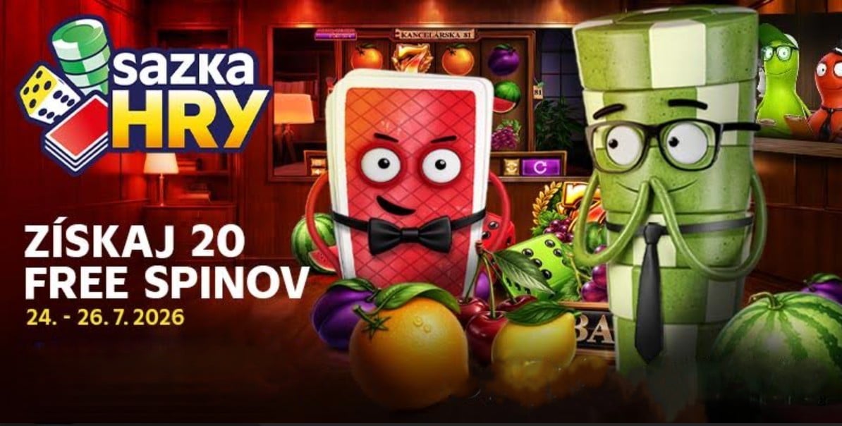 20 free spinov V SazkaHry