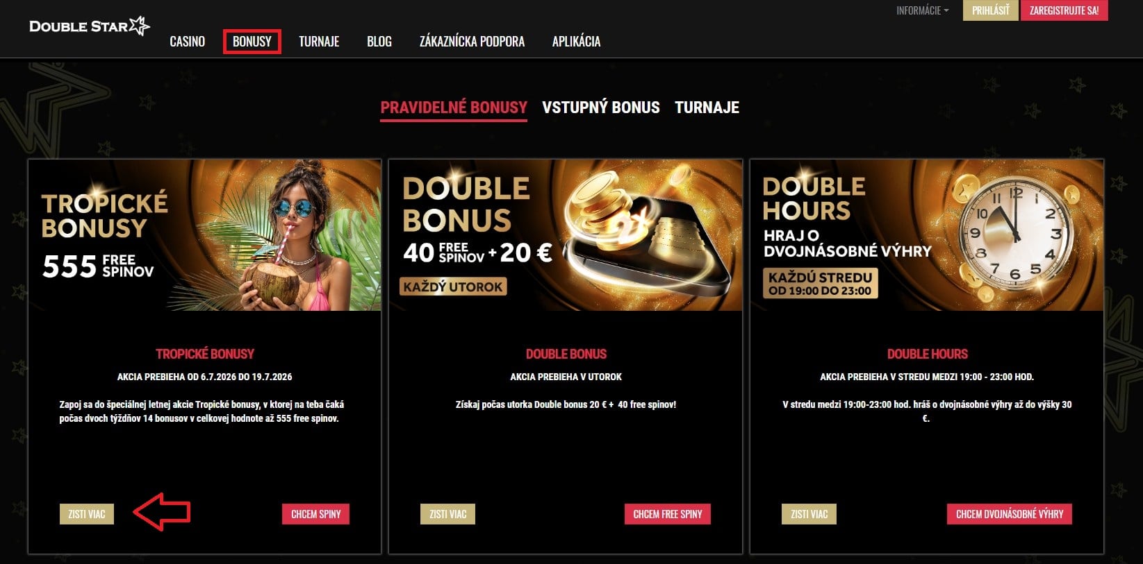 Bonusy v Doublestars