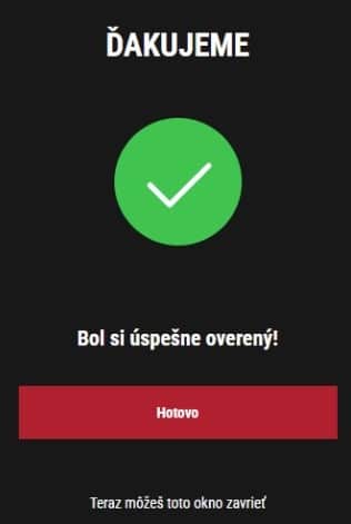 Hotovo si zaregistrovaný v Synottipe