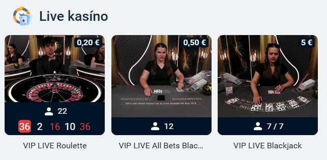 Live kasíno Tipsport