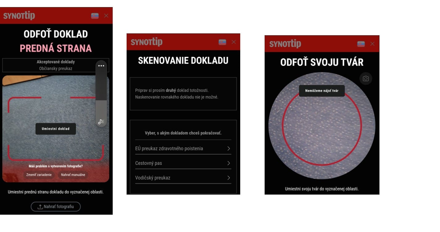 Manuálne overenie v Synottipe