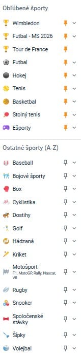 Športy v TIpsporte