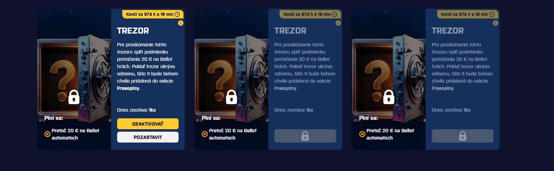 Trezory v KajotIntacto kasíne