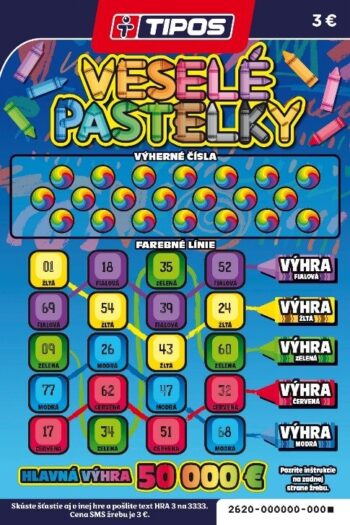 Žreb Veselé pastelky nezotretý
