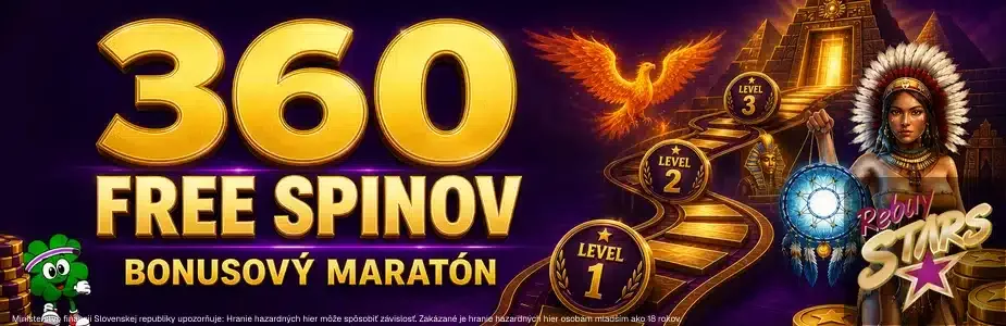 Bonusový maraton - 360 free spinov