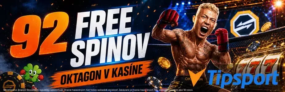 Oktagon: 92 free spinov v Tipsporte