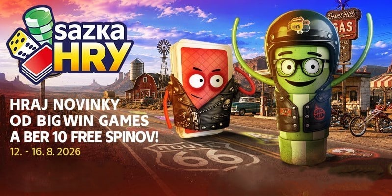 10 free spinov za novinky od Big win v SazkaHry