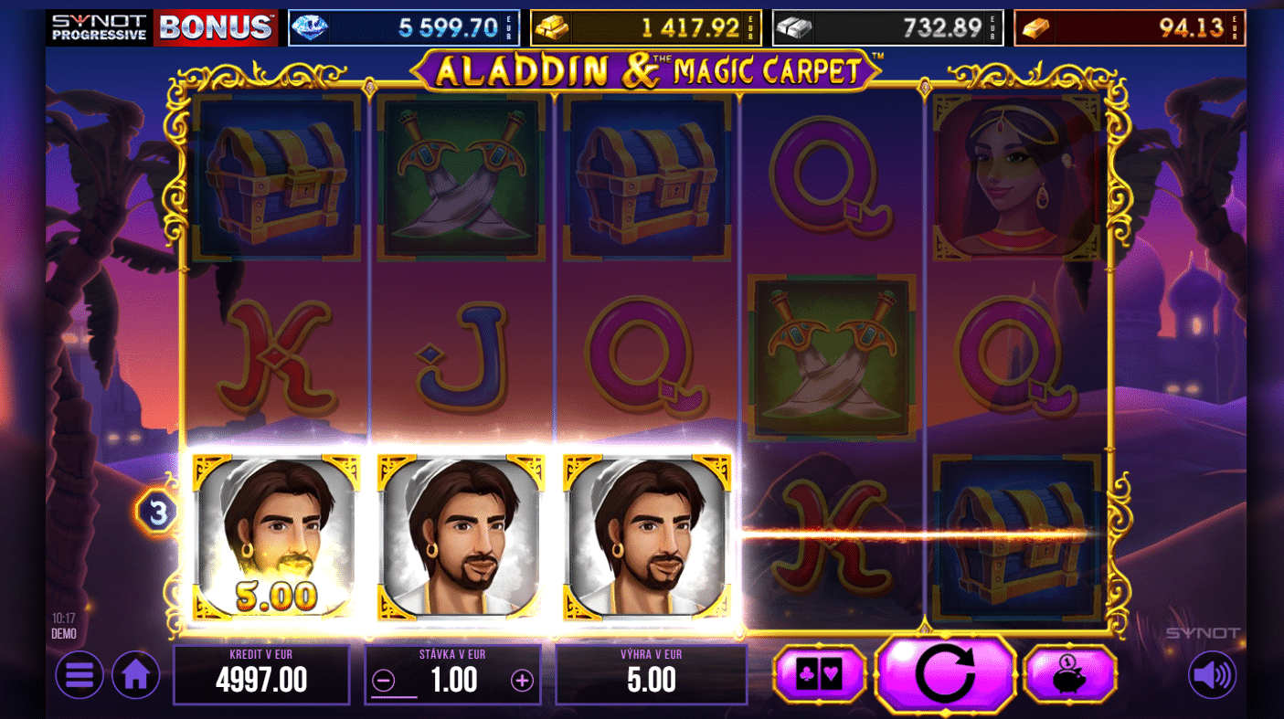 Aladdin a magic carpet automat