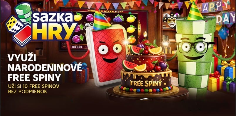Narodeninové free spiny v SazkaHry