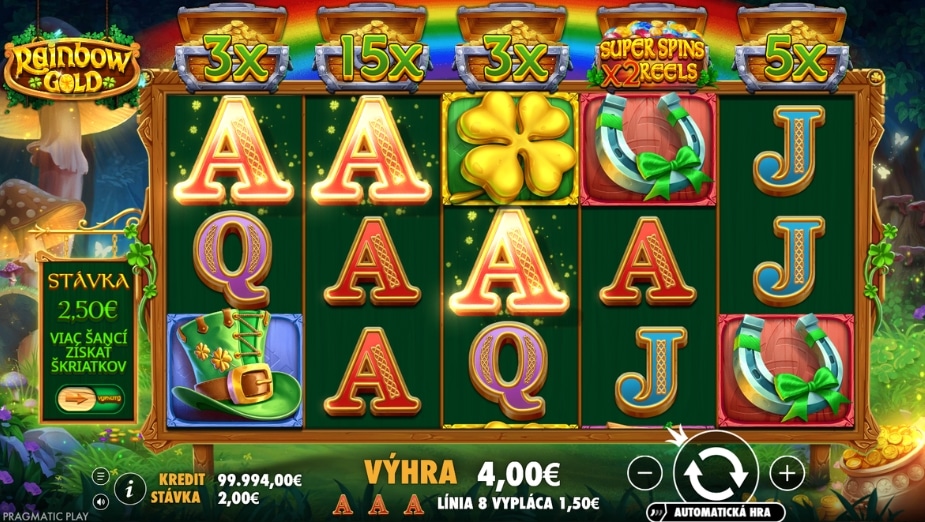 Téma a symboly Rainbow Gold