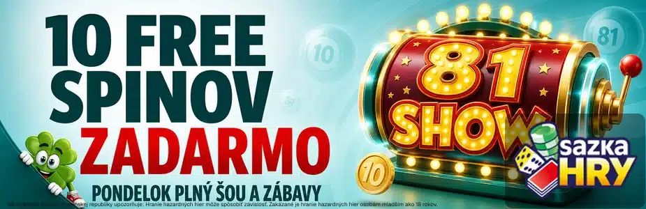 10 FS zadarmo bez podmienok v Sazkahry