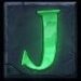 Symbol Písmeno J automatu Power of Merlin Megaways od Pragmatic Play
