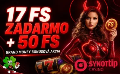 Synottip 17 FS zadarmo + 50 FS