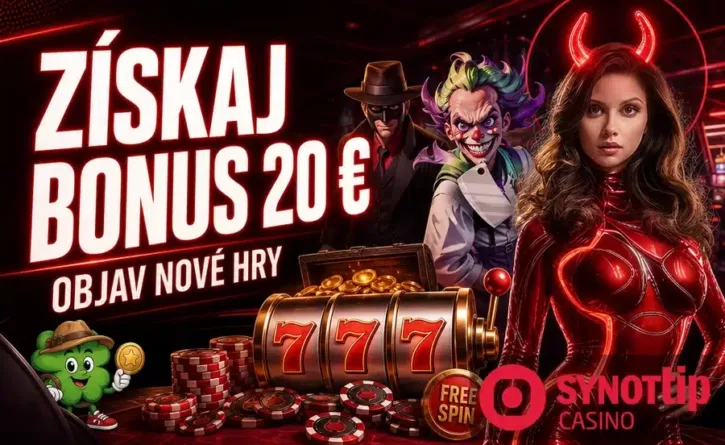Získaj bonus 20 € v Synottipe