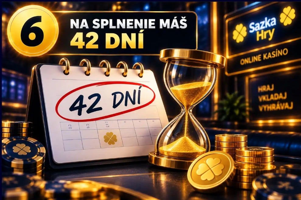 42 dni na splnenie v Sazkahry kasíne