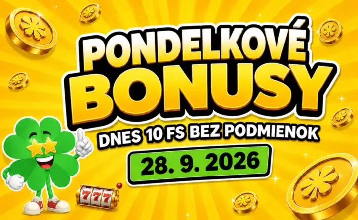 Free spiny a bonusy dnes 28. 9. 2026
