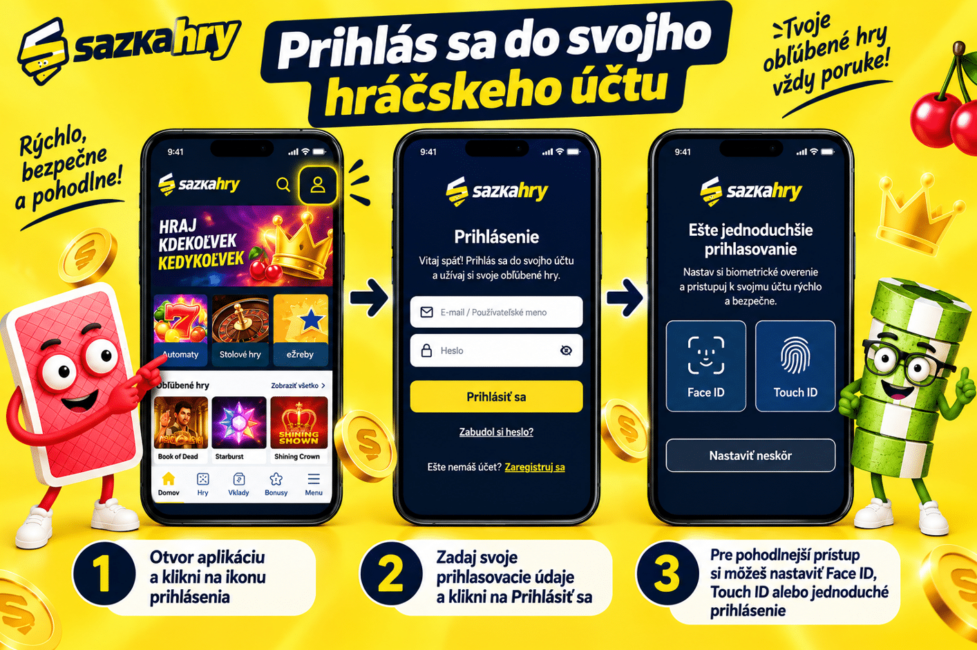 Prihlas sa do hráčskeho konta v Sazkahry