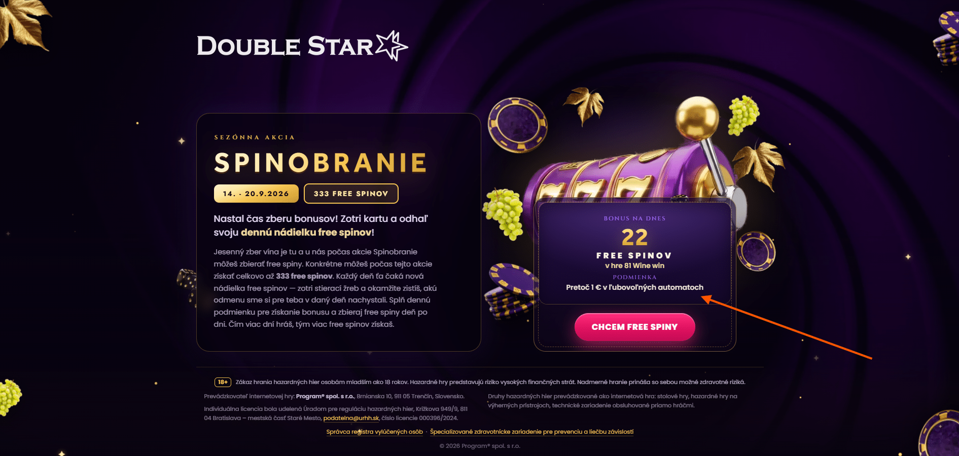 Spln podmienku v DoubleStar v Spiobrani