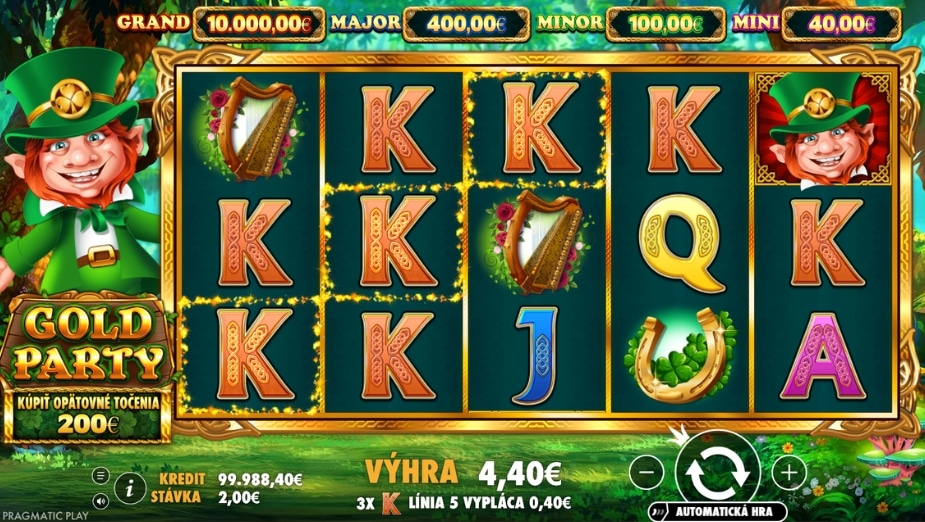 Téma a symboly Gold Party
