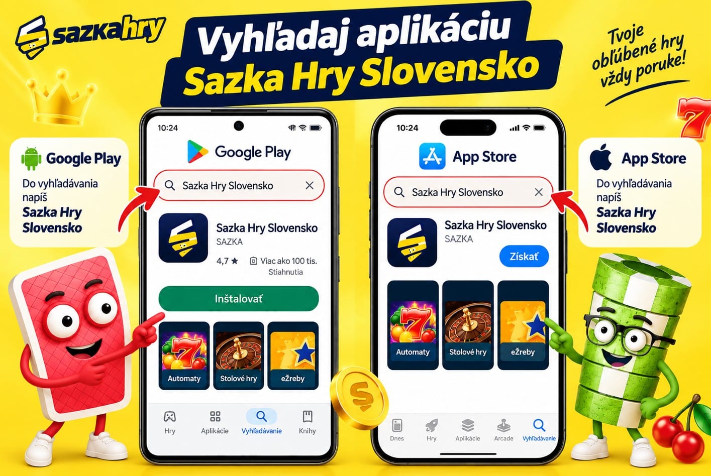 Vyhladaj aplikaciu Sazkahry