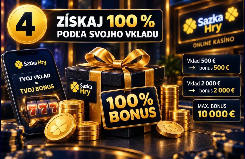 Ziskaj 100 procent svojho vkladu v Sazkahry kasine