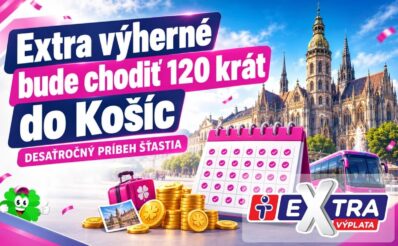 Extra výherné bude chodiť do Košíc