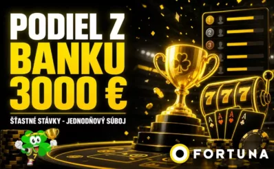 podiel z banku 3000 € vo fortune - šťastné stávky