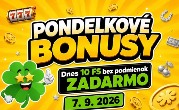 pondelkové bonusy 7. 9. 2026