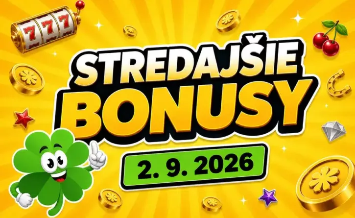 Stredajšie bonusy 2.9.2026