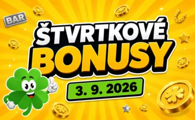 štvrtkové bonusy 3.9.2026