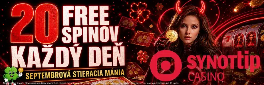 20 free spinov v Synottipe za stieranie Ežrebov