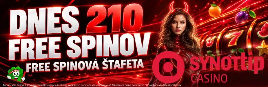 210 free spinov v Synottipe