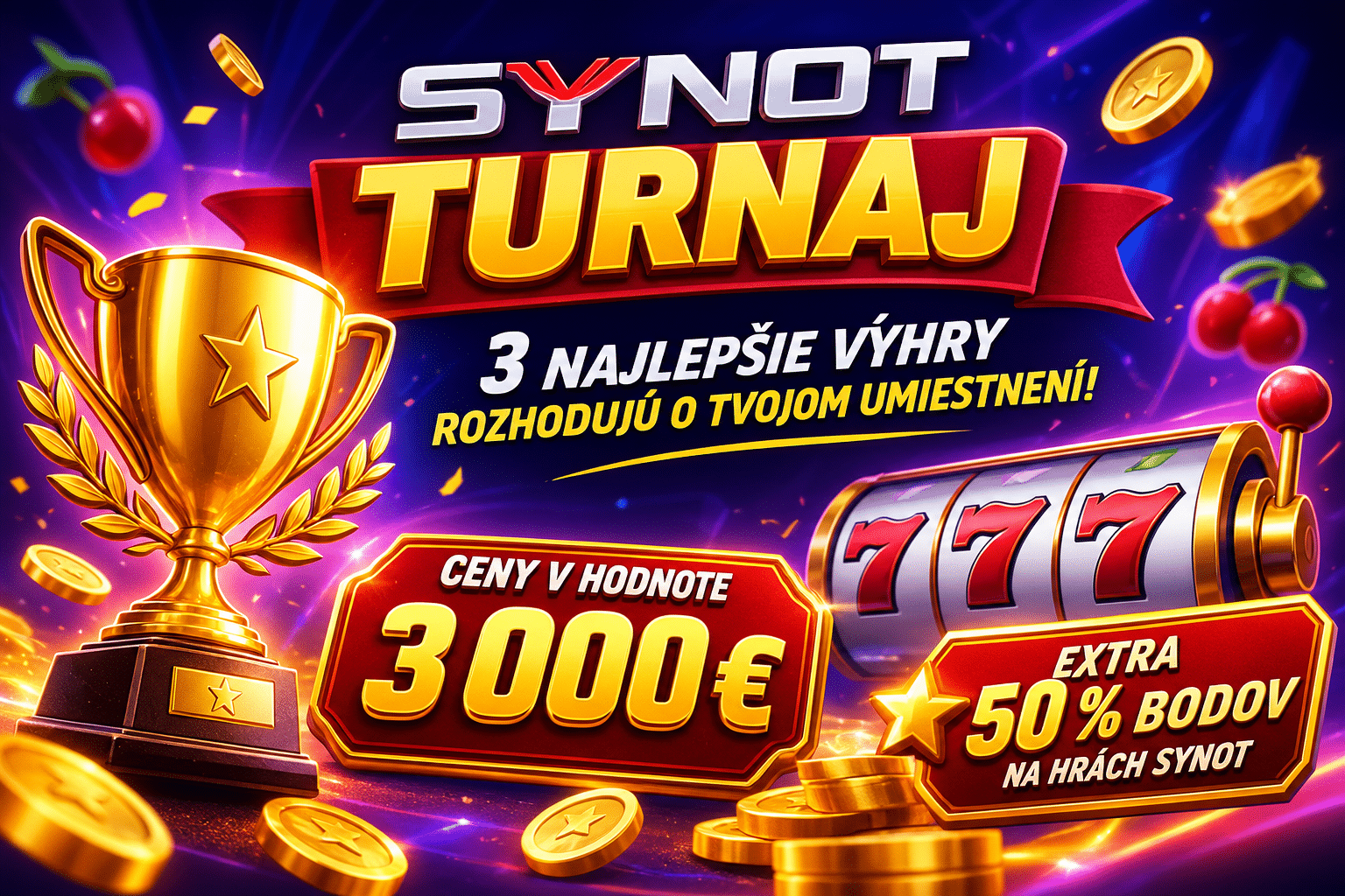 Neónový kasínový turnaj SYNOT