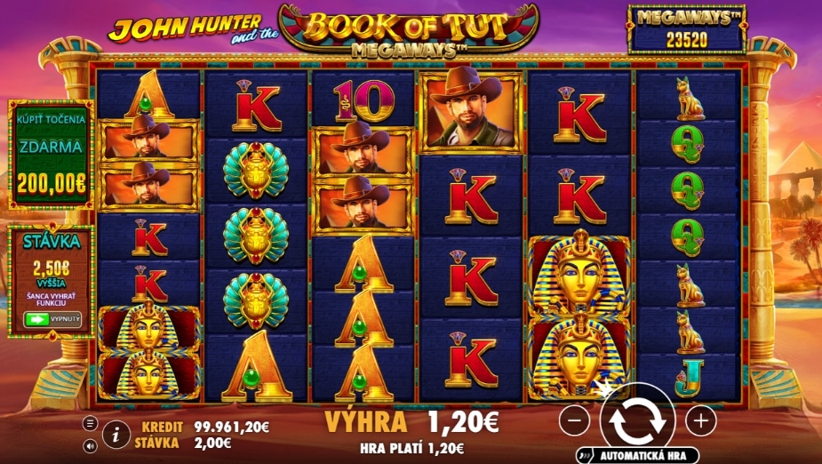 Téma a symboly Book of Tut Megaways