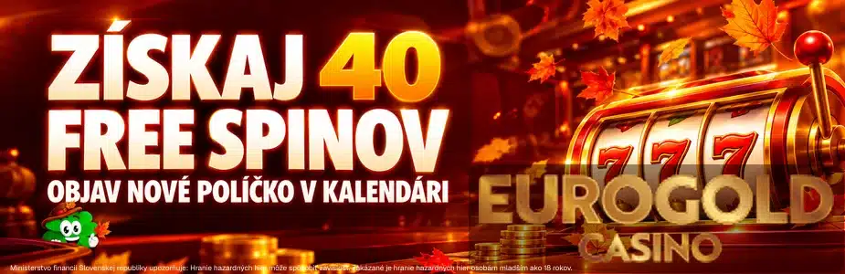 40 free spinov v Eurogolde