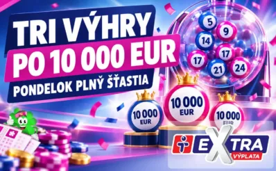 3 výhry v Extra výplate