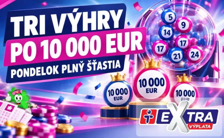 3 výhry v Extra výplate