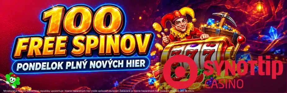 100 free spinov v Synottipe